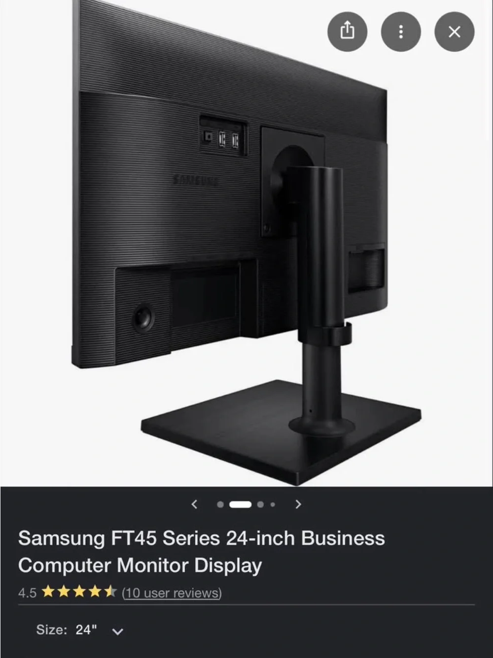 NEW Samsung 24” LED FT45 Series business monitor w/ HDMI & DisplayPort